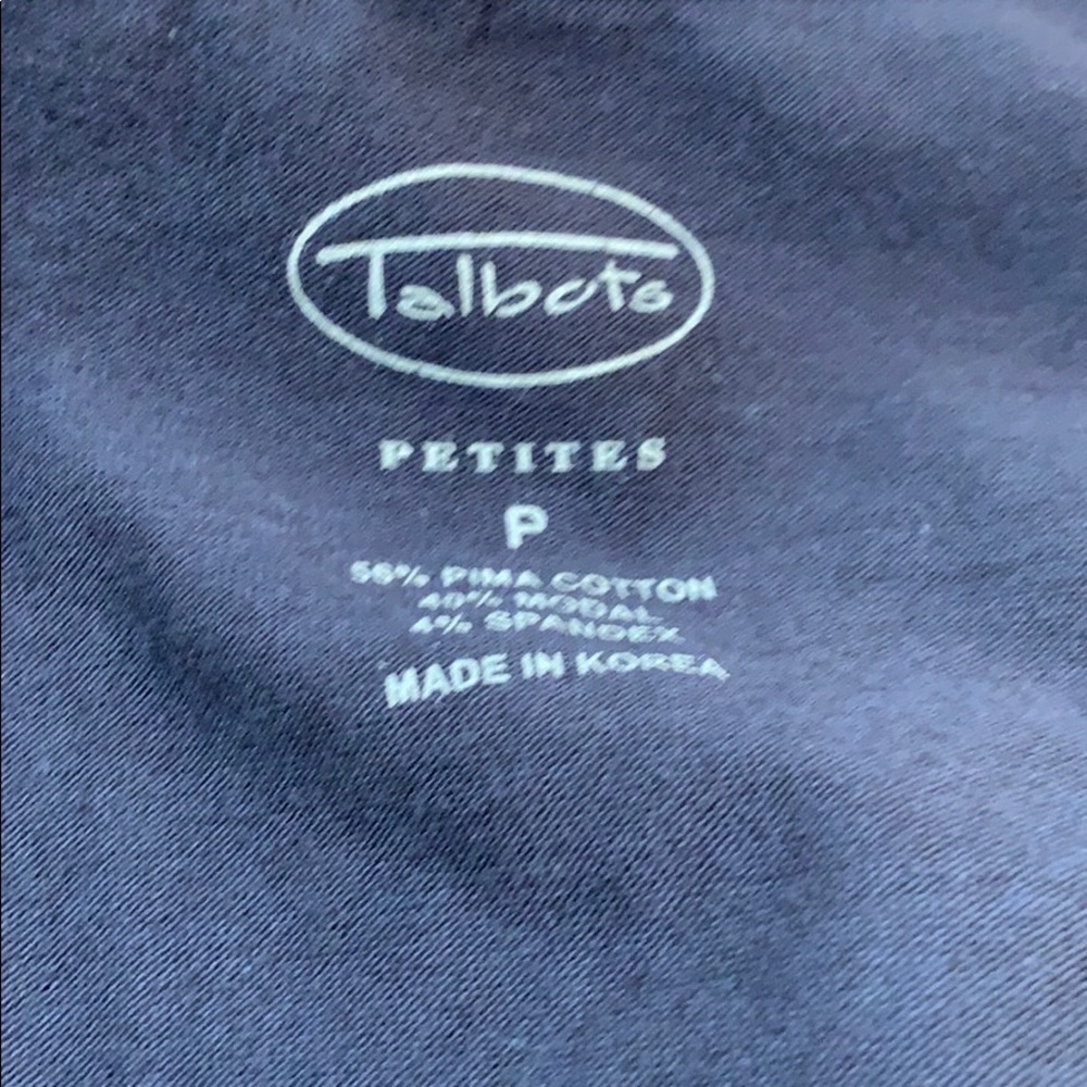 Talbots Petite 3/4 Sleeve V-Neck Top Size P - Picture 6 of 6